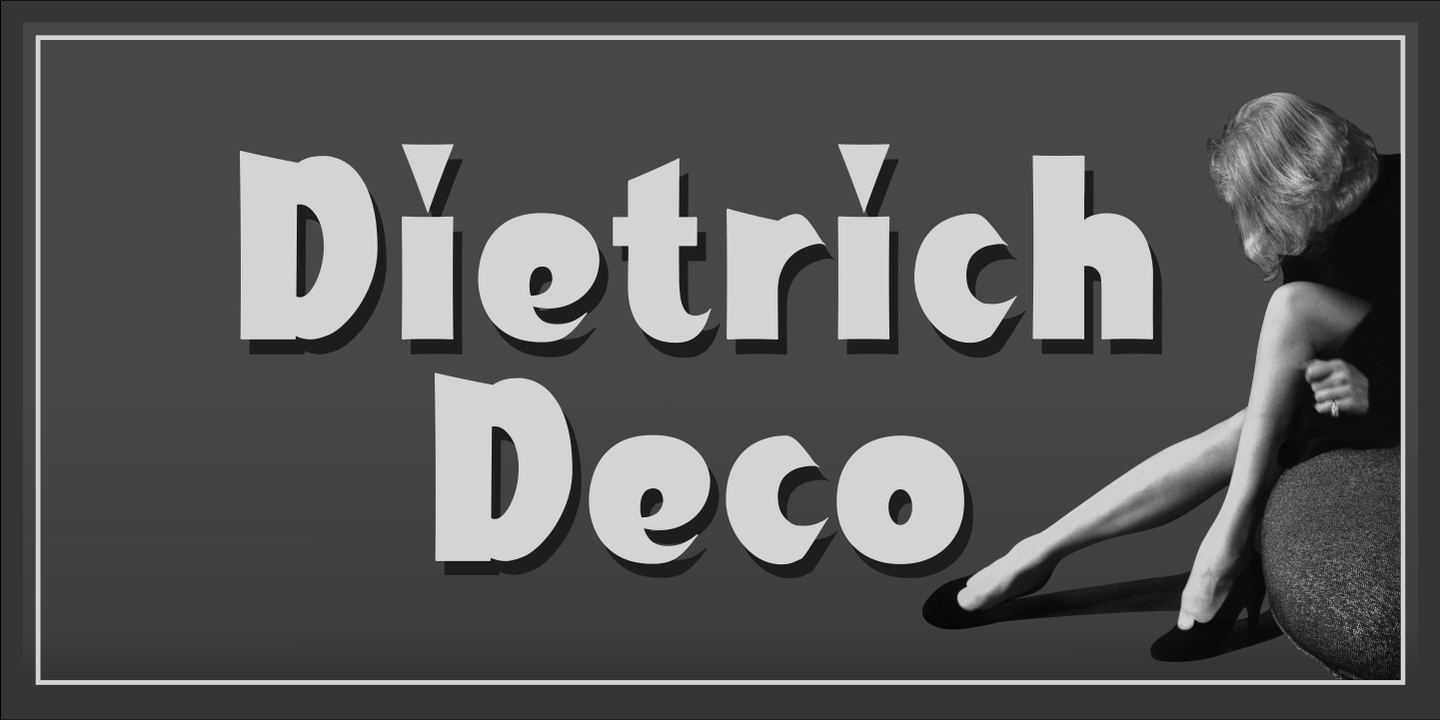 Пример шрифта Dietrich Deco